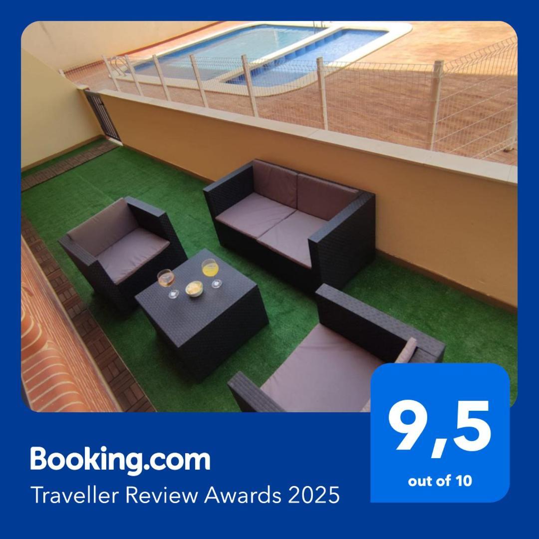 Apartamento Con Patio, Piscina Y Parking Privado 坎佩略 外观 照片